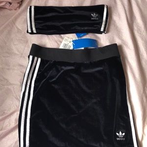 Adidas Velvet Skirt Set